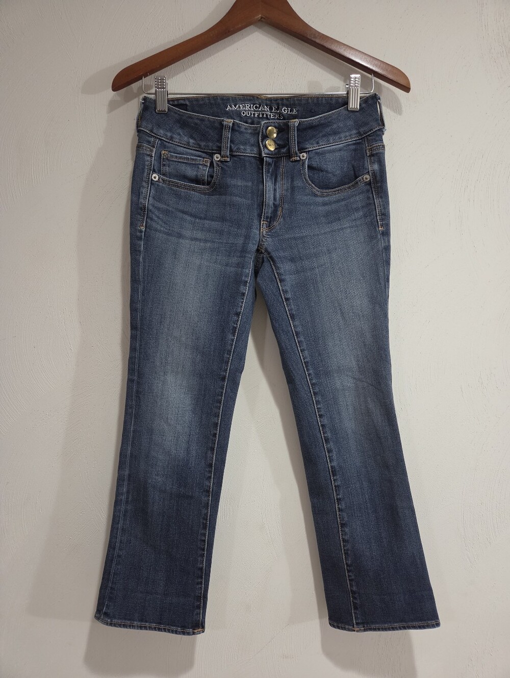 American Eagle Outfitters Artist Crop Stretch Denim Jeans Size 2